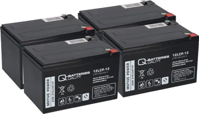 Image de Batterie compatible trottinette électrique Cruiser ESCCRSR 4x 12LCP-12 12V-13Ah AGM plomb QB