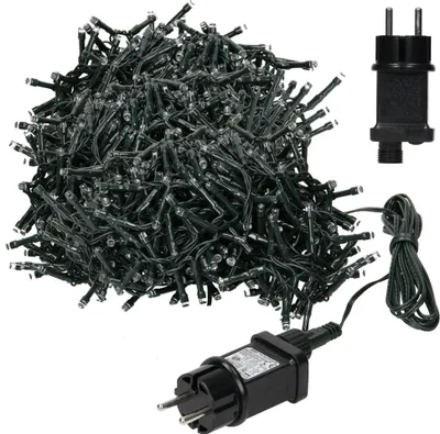 Obrázek produktu pro ECD Germany LED pohádkové světlo 11m s 560 LED diodami teplé bílé barvy, 3m napájecí kabel IP44 pohádkové světlo pro Vánoce uvnitř/venku