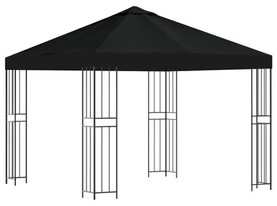 Obrázek produktu pro vidaXL Altán 3 x 3 m, černý, polyester a ocel, 190 g/m²