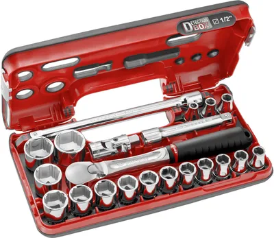 Image de Coffret DBOX de douilles 1/2'' 6 pans OGV Grip - FACOM SL.DBOX1GRPPB