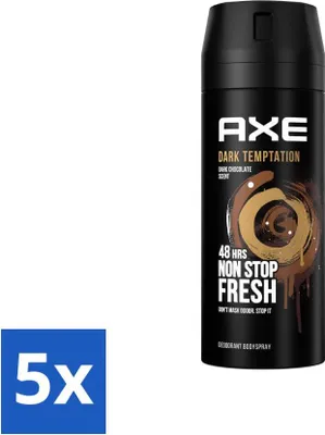 Produktbild von AXE - Deodorant Spray - Dark Temptation - Schokoladenduft - Verführerisch frisch - 150 ml - Vorteilspack - 5 Stücke