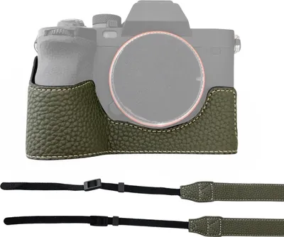 Obrázek produktu pro Polobrašna na fotoaparát, brašna na pouzdro fotoaparátu, brašna na fotoaparát zPolyuretankůže s otvorem pro ramenní popruh ve spodní části a s rukojetí, ochranné pouzdro na fotoaparát, náhrada za Sony A7M4/A7R5/A7S3/A1