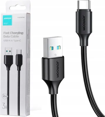 Immagine prodotto di Cavo Joyroom di lunga durata serie A9 Usb-A / Usb-C 3A 2M - Czarny