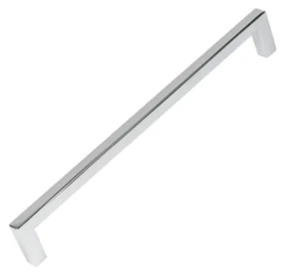 Productafbeelding van Handgreep voor meubel, zinkmetaal (zamac), afstand tussen de bevestigingsgaten 192 mm, chroom, set van 12 stuks