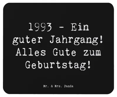 Produktbild von Mr. & Mrs. Panda Mouse Pad Spruch 1993 Geburtstag - Schwarz - Geschenk, Erinnerungen, Geburtsjahr, Happy Birthday, Geburtstagsgeschenk, liebevolle Geschenke, pc mousepad