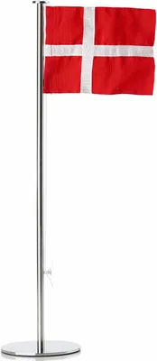 Produktbild von Zone Denmark Fahnenstange mit dänischer Flagge, Edelstahl, Rot-Weiß, 40 cm, 330198