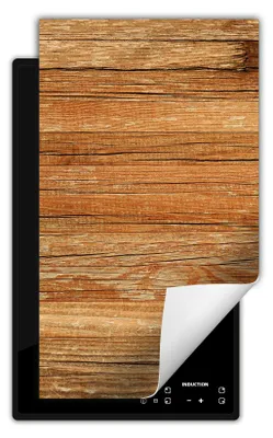 Image de DarHaus Plaque de recouvrement pour cuisinière 1 pièce 30x52 cm Tapis antidérapant Enroulable, bois
