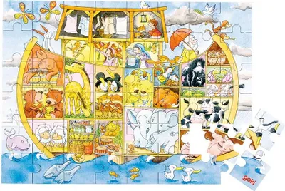 Produktbild von Goki 57557 - Puzzle - Leben auf der Arche Noah