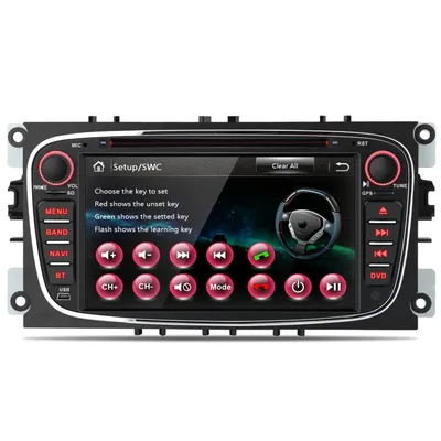 Image de Autoradio 7 Pouces DVD pour Ford Focus 2005-2012 – WinCE 6.0, Bluetooth 5.0, GPS, Mirror Link, Radio RDS