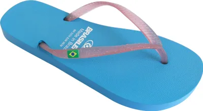 Produktbild von BRASILERAS Damen Zehensandalen mit rutschfester Sohle bequem schuhe strand/schwimmbad/stadt blau rosa 36/37 EU - UBCCBWPRL