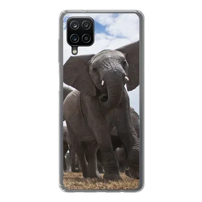 Produktbild von MuchoWow® Handyhülle Schutzhülle Hülle für Samsung Galaxy A12 Elefant - Tiere - Natur - Flachland Silikon Softcase Handy Hülle - Bild