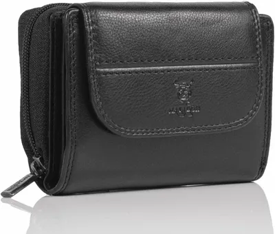 Produktbild von Damen Leder Geldbörse mittelgroß rot RFID Schutz viele Kartenfächer Portemonnaie elegant Geschenkbox hochwertig Brieftasche Luxus Wallet