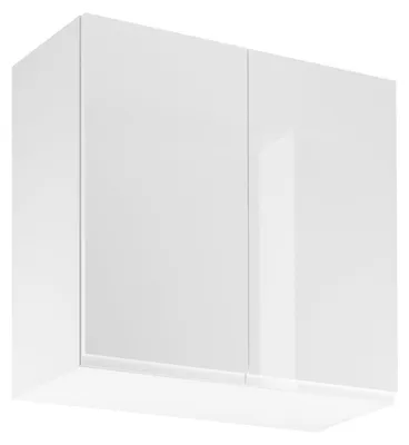 Produktbild von ARBOR Hängeschrank mit zwei Türen – Breite 80 cm, Hochglanzweiß / Weiß