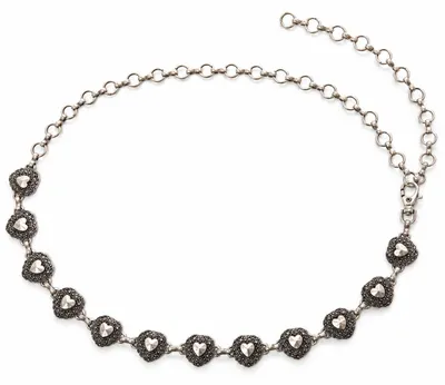 Produktbild von Kettengürtel Frieda mit Vintage Herzen in altsilber von collezione alessandro