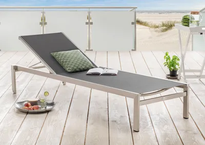 Produktbild von Destiny Rollliege MACAO Edelstahl mit Rollen 210x65x35cm, verstellbar, anthrazit