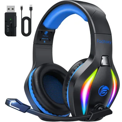 Obrázok produktu pre Bezdrôtové herné slúchadlá Fachixy s mikrofónom pre PS5, PS4, PC, Mac, Switch