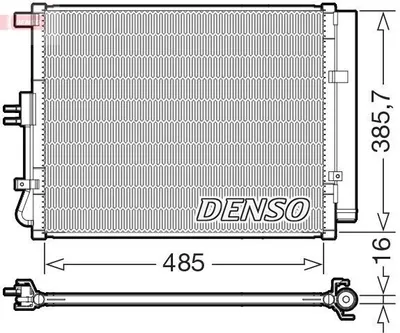 Produktbild von DENSO DCN43007 Kondensator Klimaanlage Klimakondensator für KIA SOUL II (PS) +Trockner