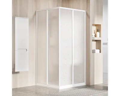 Imagen del producto de Una pared de la ducha RAVAK SRV2-100 195 S, color blanco + perla, modelo 14VA01O211