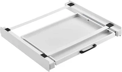 Produktbild von Famanu Stapelkit für Waschmaschine und Trockner - Platzsparend mit ausziehbarem Regal - 60x54x7,5 cm