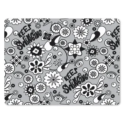 Produktbild von MuchoWow® Mauspad Mousepad Blumen - Muster - Zitate 40x30 cm - Mousepads - Maus Mat - Pad - Mausunterlage - Anti Rutsch