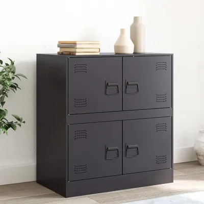 Zdjęcie produktu dla vidaXL Kredens czarny 67x39x73 cm stalowy