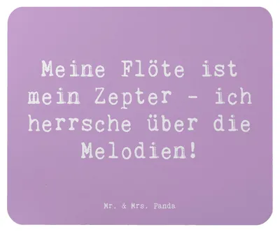 Produktbild von Mr. & Mrs. Panda Mousepad Spruch Flötenzauber - Lavendeltraum - Geschenk, Flötist, Melodie, pc, Musik, mauspad, Windinstrument, Musiker, Mouse Pad, Lernen, Instrument