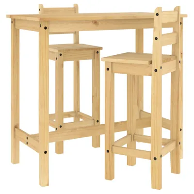 Obrázek produktu pro 3dílný barový set masivní borové dřevo