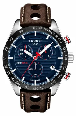 Image de Montre pour homme Tissot PRS 516 Chronographe 100.417.16.041.00, couleur marron / bleu