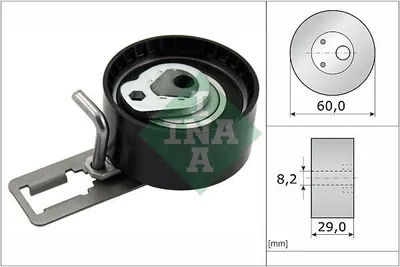 Produktbild von INA 531 0884 10 Spannrolle Zahnriemen Ø60mm für FORD Fiesta Mk6 Schrägheck (JA8, JR8) FOCUS III Turnier MONDEO IV Turnier (BA7) S-MAX (WA6) FOCUS III