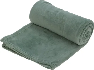 Produktbild von H&S Fleece Plaid - Polyester - olivgrun - 125 x 150 cm