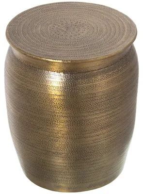 Aluminium-Kruk, goldfarben, 35x35x41 cm
