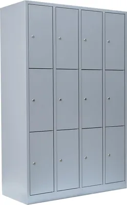 Produktbild von Schließfachschrank Wertfachschrank Fächerschrank Spind 12Fächer Lichtgrau 520340