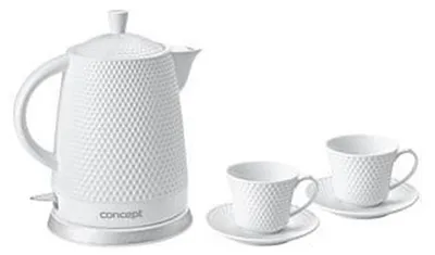 Obrázek produktu pro Concept RK0040, 1,5 l, 1500 W, Bílá, Keramický, Plast, Zabezpečení proti přehřátí, Bezkabelový