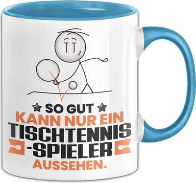 Produktbild von Tischtennisspieler Geschenk Tasse So Gut Kann Nur Ein Tischtennisspieler Aussehen Geschenkidee Kaffee-Becher (Blau)
