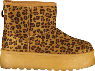Produktbild von Damen Stiefelette Braun mit Fell & Keilabsatz - Eleganze Details
