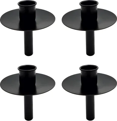 Produktbild von 4 STÜCK Kerzenhalter für Flaschen Metall schwarz Kerze Flasche Stabkerzenhalter