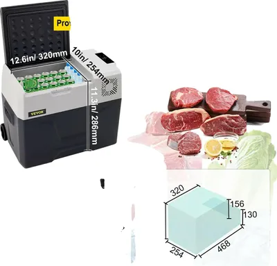 Image de Réfrigérateur portable, technologie de refroidissement par compresseur, options d'alimentation polyvalentes, 32 Qt 30 L