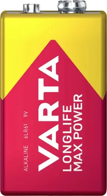 Zdjęcie produktu dla Varta Longlife Extra 9V, Jednorazowa bateria, 9V, Alkaliczny, 9 V, 1 szt., 48,5 mm
