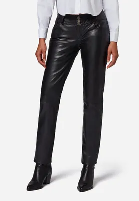 Image de Pantalon en cuir pour femme Jeans en cuir Ricano SKINNY - Noir / L