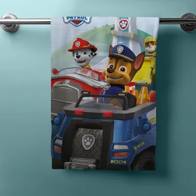 Produktbild von Paw Patrol Duschtuch Badetuch Strandtuch blau 70 x 140cm