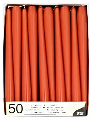 Produktbild von 50 Leuchterkerzen Ø 2,2 cm · 25 cm rost