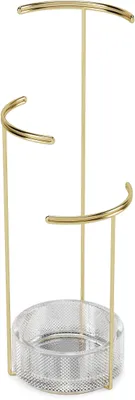 Produktbild von Umbra Schmuckbaum Tesora, Schmuckständer, Schmuckablage, Organizer, 3 Stufen, Glas, Messing, Brass, 1014862-104