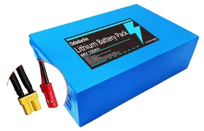 Produktbild von Lithium-Batteriepack, 100Ah Kapazität, integriertes BMS, XT30-JST-Ladegerät