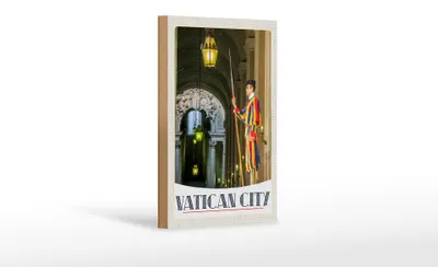Produktbild von Holzschild Reise 12x18 cm Vatikan City Kirche Wachmann Dekoration