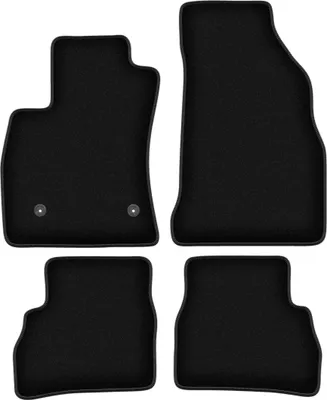 Image de Tapis de sol velours sur-mesure pour Fiat Doblo III (2021-, kombivan) noir, jeu 4 pièces, fixations