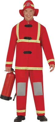 Produktbild von Fiestas Guirca - Feuerwehrmann-Kostüm für Herren Set FG700 (XL) (Rot)