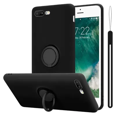 Produktbild von Cadorabo Hülle für Apple iPhone 7 PLUS / 7S PLUS / 8 PLUS Schutz Hülle in Schwarz Handyhülle TPU Etui Case Cover