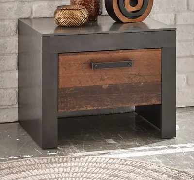 Produktbild von Nachttisch "Ward" Used Wood Nachtkommode mit Schubkasten 55 x 45 cm