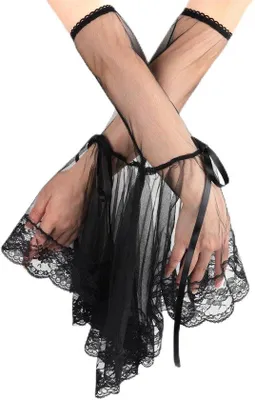 Immagine prodotto di Set di maniche per braccia a tema Halloween, colore nero, confezione da 2