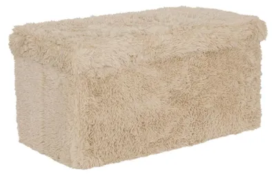 Obrázek produktu pro Eazy Living Měkký taburet + úložná krabice, 76 cm, barva Marilou, béžová